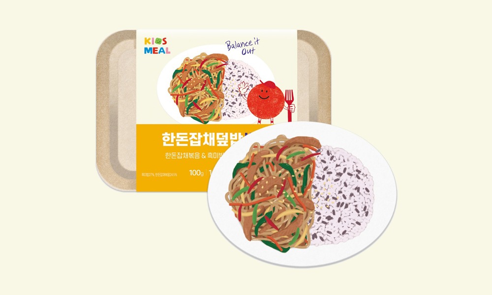 [키즈밀] 영양만점 한돈잡채덮밥